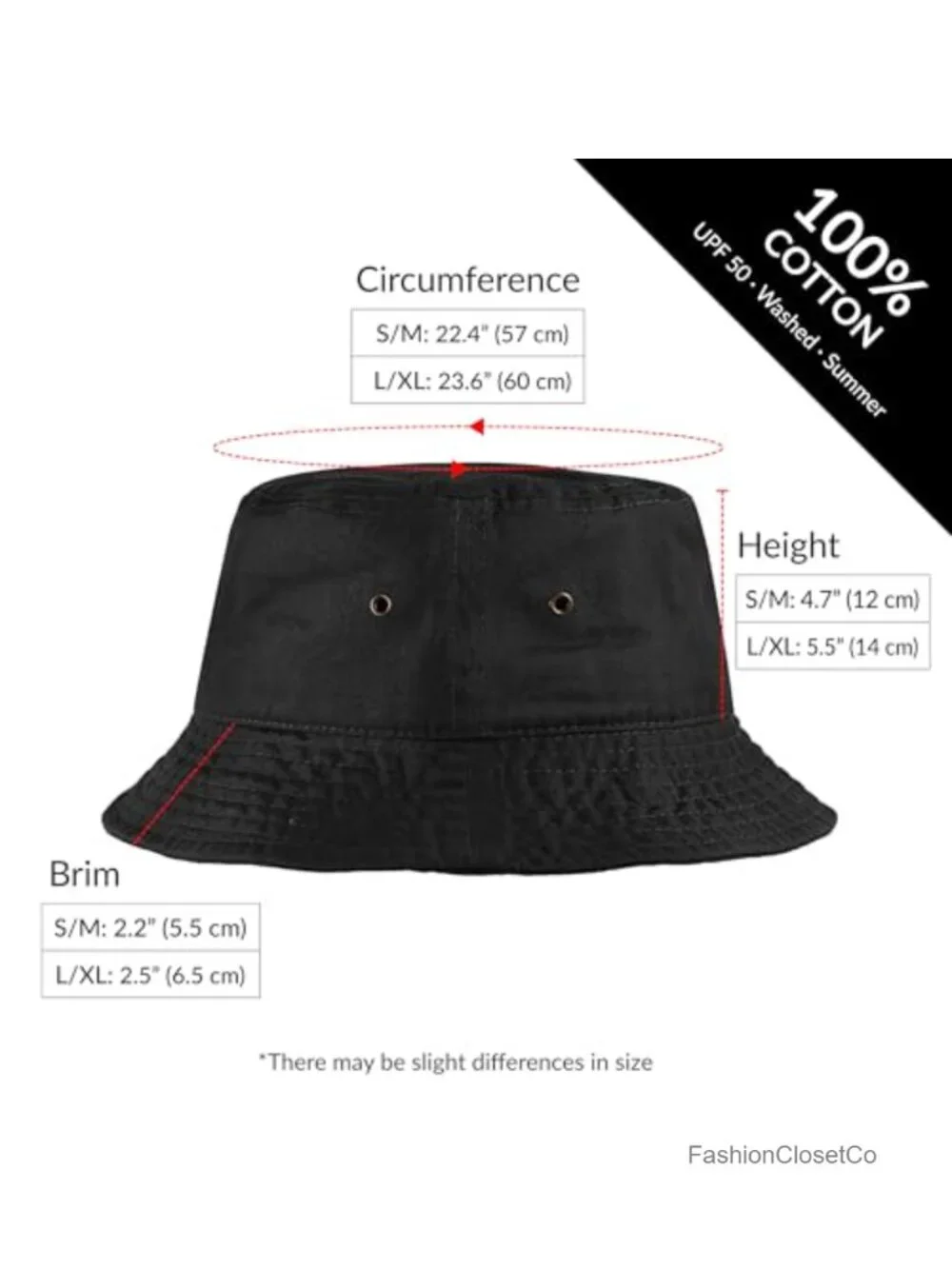 Packable Cotton Bucket Sun Hat for Unisex Travel Beach Fishing